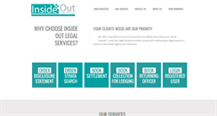 Desktop Screenshot of insideoutlegals.com